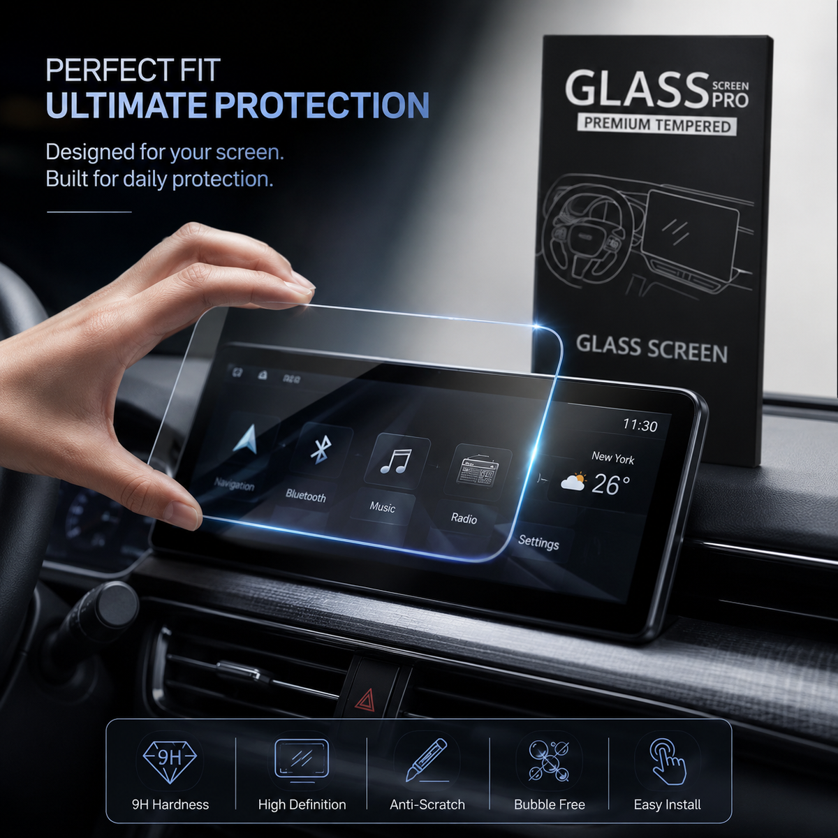 Chery Tiggo 9 Tempered Glass Screen Protector